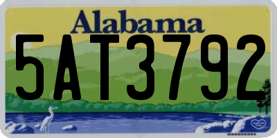 AL license plate 5AT3792
