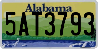 AL license plate 5AT3793