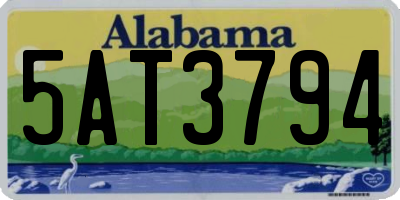 AL license plate 5AT3794