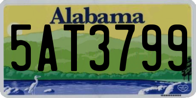 AL license plate 5AT3799
