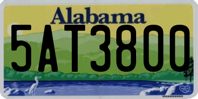 AL license plate 5AT3800