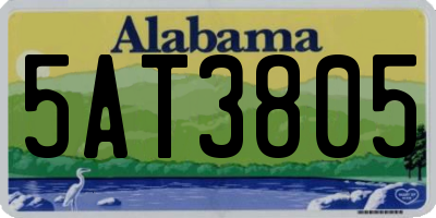 AL license plate 5AT3805