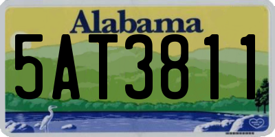 AL license plate 5AT3811