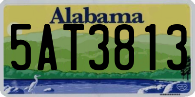 AL license plate 5AT3813