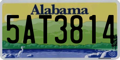 AL license plate 5AT3814
