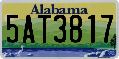AL license plate 5AT3817
