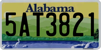 AL license plate 5AT3821