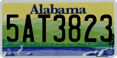 AL license plate 5AT3823