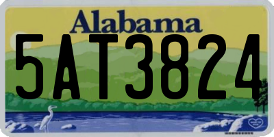 AL license plate 5AT3824