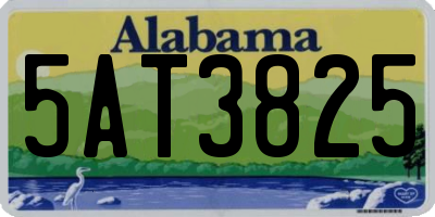 AL license plate 5AT3825