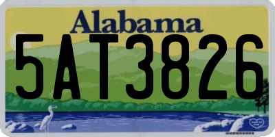 AL license plate 5AT3826