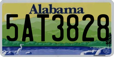 AL license plate 5AT3828