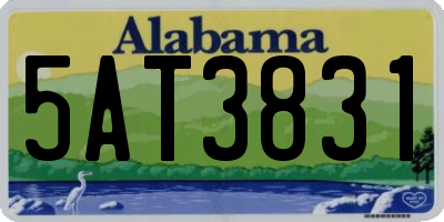 AL license plate 5AT3831