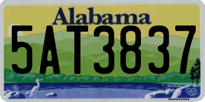 AL license plate 5AT3837