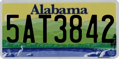 AL license plate 5AT3842