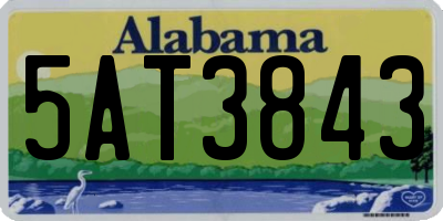AL license plate 5AT3843