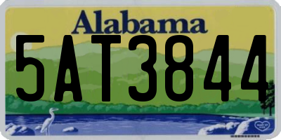 AL license plate 5AT3844