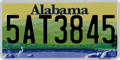AL license plate 5AT3845