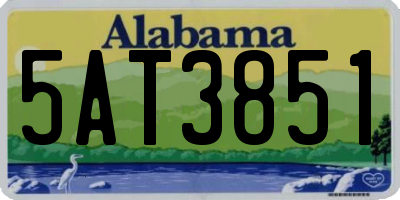 AL license plate 5AT3851