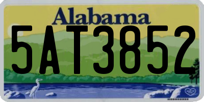AL license plate 5AT3852