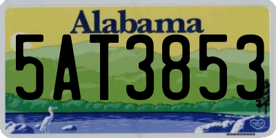 AL license plate 5AT3853