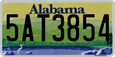 AL license plate 5AT3854