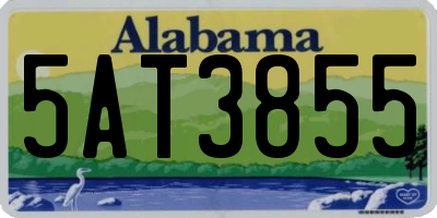 AL license plate 5AT3855