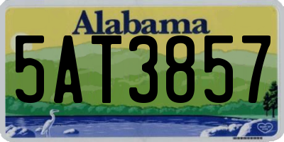 AL license plate 5AT3857