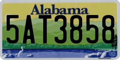 AL license plate 5AT3858