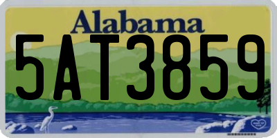 AL license plate 5AT3859