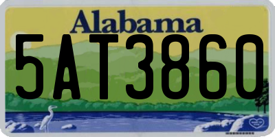 AL license plate 5AT3860