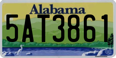 AL license plate 5AT3861