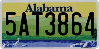 AL license plate 5AT3864