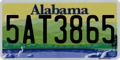 AL license plate 5AT3865