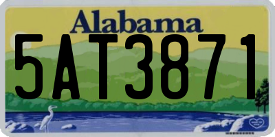 AL license plate 5AT3871