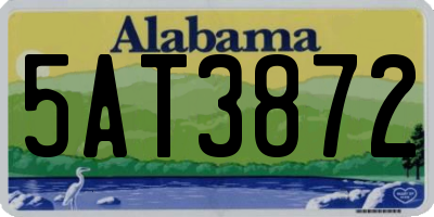 AL license plate 5AT3872