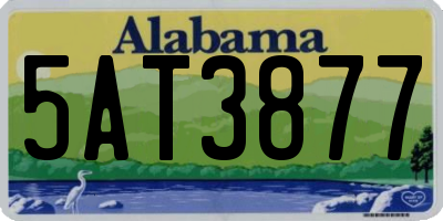 AL license plate 5AT3877
