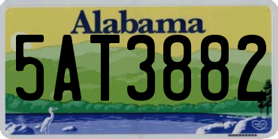 AL license plate 5AT3882