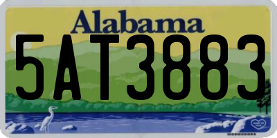 AL license plate 5AT3883