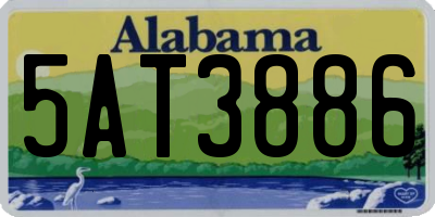 AL license plate 5AT3886