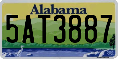 AL license plate 5AT3887