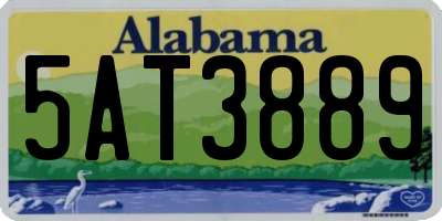 AL license plate 5AT3889