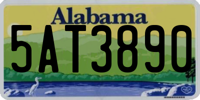 AL license plate 5AT3890