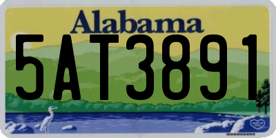 AL license plate 5AT3891