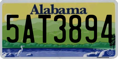 AL license plate 5AT3894