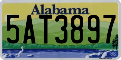 AL license plate 5AT3897