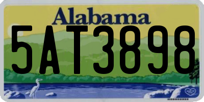 AL license plate 5AT3898