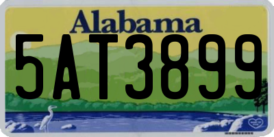 AL license plate 5AT3899