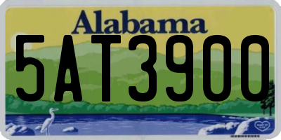 AL license plate 5AT3900