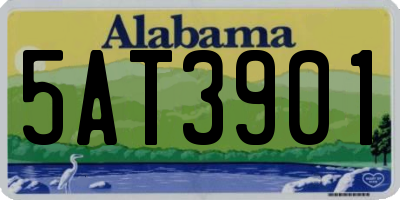 AL license plate 5AT3901